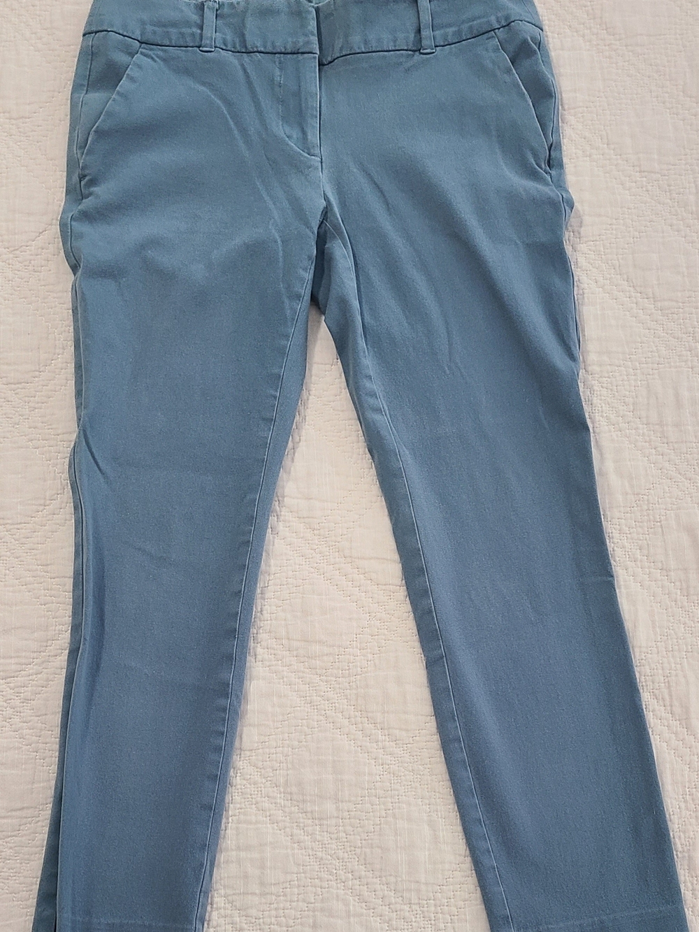 LOFT Light Blue Modern Skinnt Ankle Chinos